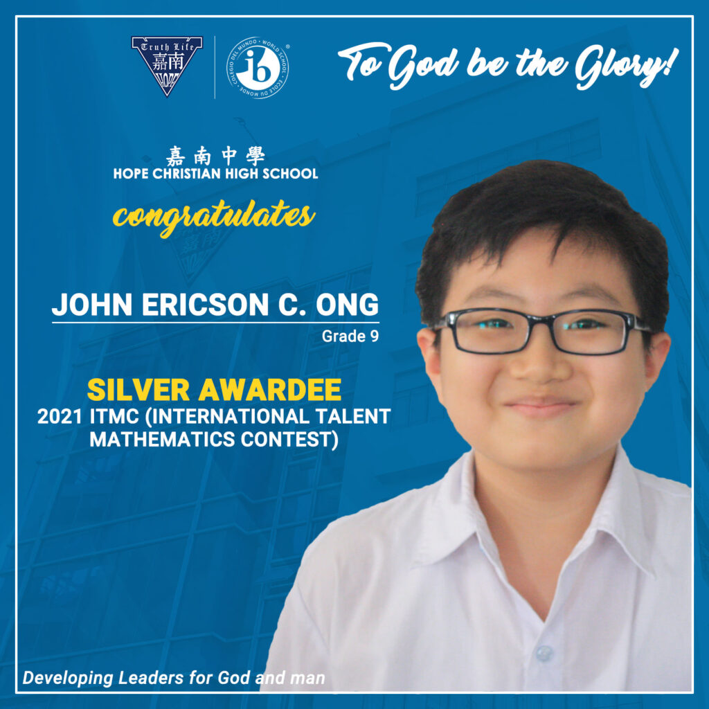 2021 ITMC (International Talent Mathematics Contest) – Hope Christian ...