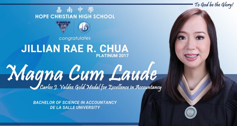 Jillian Rae R. Chua – Hope Christian High School